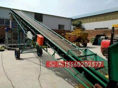 寧夏裝車皮帶機、8米長移動升降皮帶輸送機報價/圖片